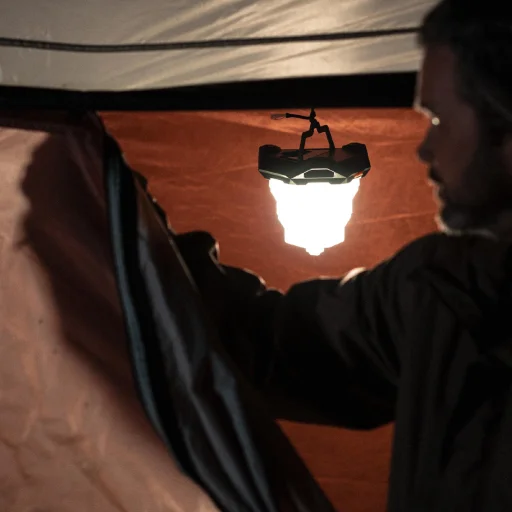 NEBO NEB-LTN-1008-G lámpás, GALILEO™ AIR 500, 500 lm - 20 lm, intelligens teljesítményvezérlés, IPX4, összecsukható, 20 lm piros fény - 3