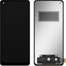 LCD Kijelző Modul MP Oppo Reno6 Pro 5G / Reno5 Pro 5G, keret nélkül, utángyártott, fekete, üvegfólia