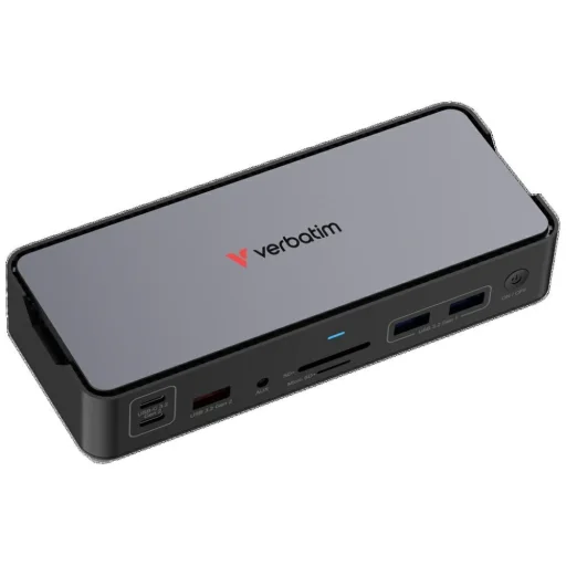 Verbatim Pro 15 az 1-ben USB-C dokkolóállomás - 2xHDMI/DisplayPort/RJ45/4xUSB-A/4xUSB-C/SD/microSD/Audio - 1