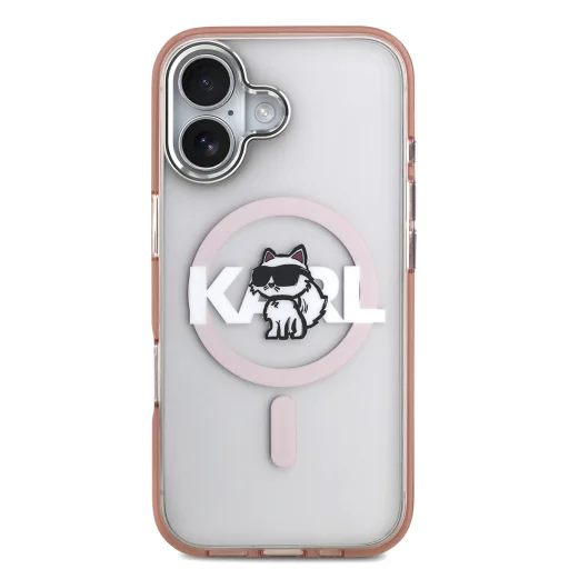 iPhone 17 Karl Lagerfeld - IML Choupette Sketch Logo MagSafe (KLHMP17SHGCHGKBP) - Pink tok - 2