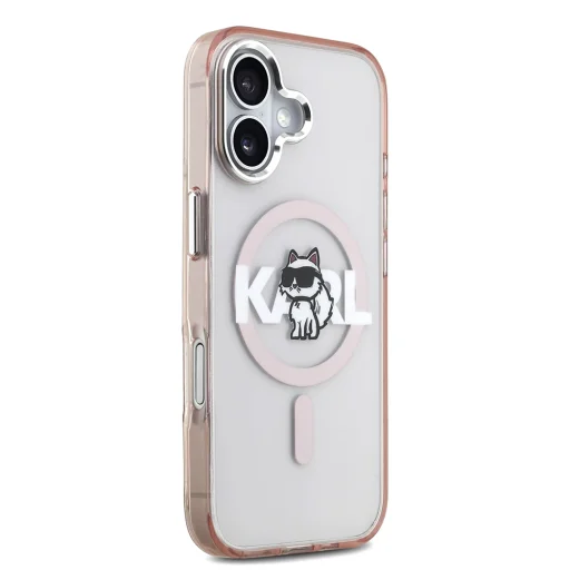 iPhone 17 Karl Lagerfeld - IML Choupette Sketch Logo MagSafe (KLHMP17SHGCHGKBP) - Pink tok - 4