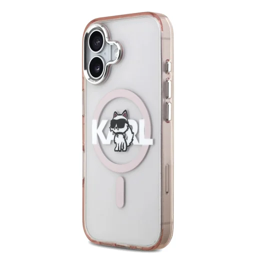 iPhone 17 Karl Lagerfeld - IML Choupette Sketch Logo MagSafe (KLHMP17SHGCHGKBP) - Pink tok - 5