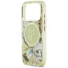 iPhone 17 Pro Guess - IML Metal Glitter Flowers Triangle MagSafe (GUHMP17LHFLPEDN) - Zöld tok thumbnail