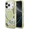 iPhone 17 Pro Guess - IML Metal Glitter Flowers Triangle MagSafe (GUHMP17LHFLPEDN) - Zöld tok thumbnail