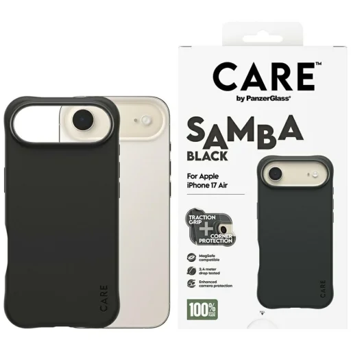 CARE by PanzerGlass Fashionable Samba MagSafe tok iPhone Air - Black - 1