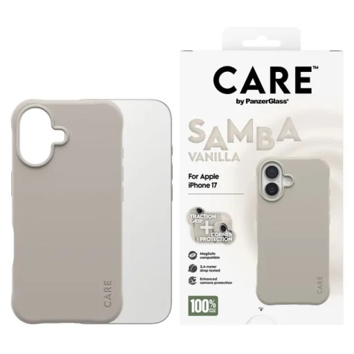 CARE by PanzerGlass Fashionable Samba MagSafe Case for iPhone 17 - Gray - 7