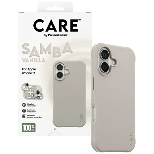 CARE by PanzerGlass Fashionable Samba MagSafe Case for iPhone 17 - Gray - 4