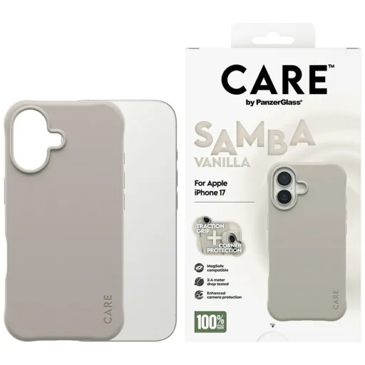 CARE by PanzerGlass Fashionable Samba MagSafe Case for iPhone 17 - Gray - 1