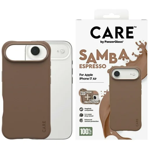 CARE by PanzerGlass Divatos Samba MagSafe iPhone Air tok - Barna - 1