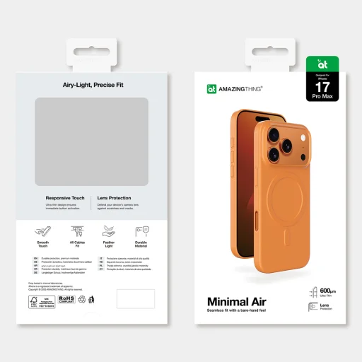 AmazingThing Minimal Air iPhone 17 Pro Max tok kompatibilis MagSafe - narancs tok - 7