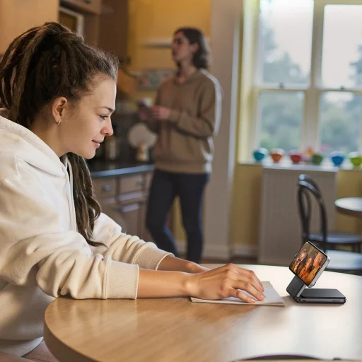 Mcdodo - 2 az 1-ben mágneses külső akkumulátor (MC-6310) - Összecsukható telefontartó, Qi2, 10000 mAh, 20W, LED kijelző - Fekete - 11