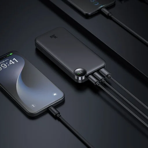 Power Bank (MC-3850) - USB-C port, 10000mAh, 30W, LED kijelző - Fekete Mcdodo - 5