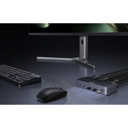 UGREEN AK700 Dual Monitor KVM Switch DisplayPort 2 In 2 - 6