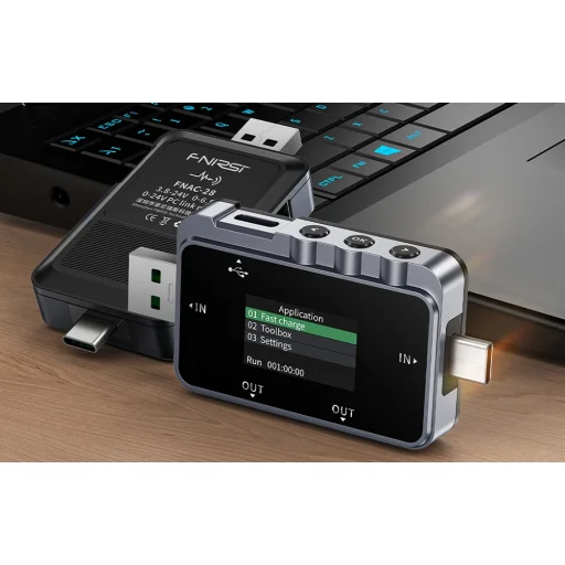 FNIRSI FNAC-28 2 az 1-ben USB teszter USB-C USB-A - 3