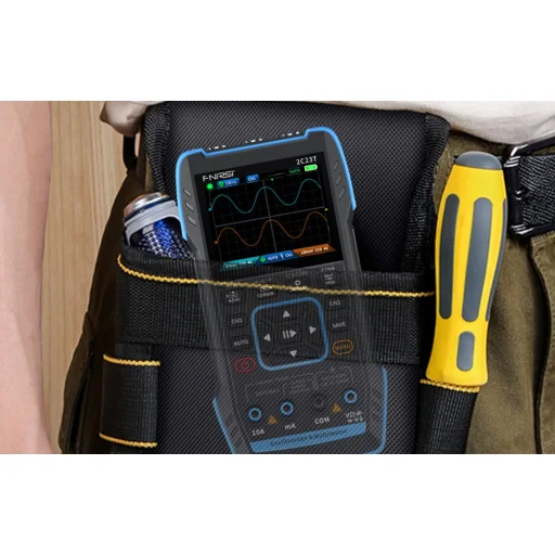 FNIRSI 2C23T hordozható 3 az 1-ben oszcilloszkóp, multiméter, jelgenerátor - 5