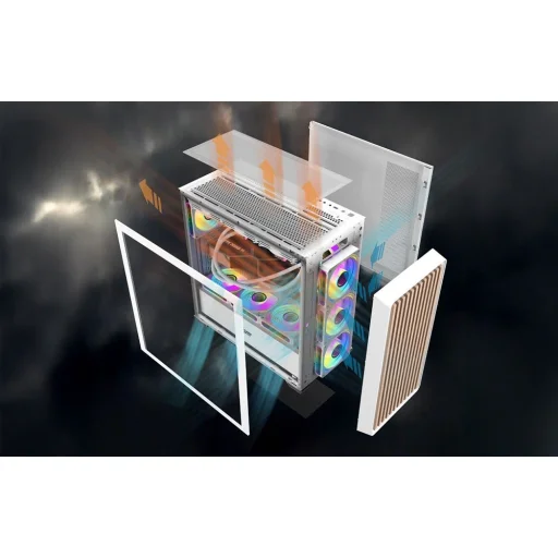 DarkFlash DS900WD számítógépház (fehér) - 10