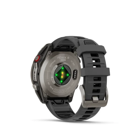 GARMIN fenix 8 Pro 47mm AMOLED Sapphire Titanium grafit/black silicone band - 4