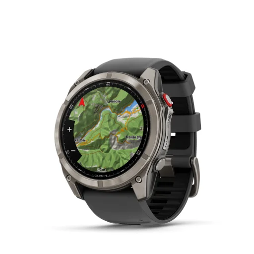 GARMIN fenix 8 Pro 51mm AMOLED Sapphire Titanium grafit/black silicone band - 2