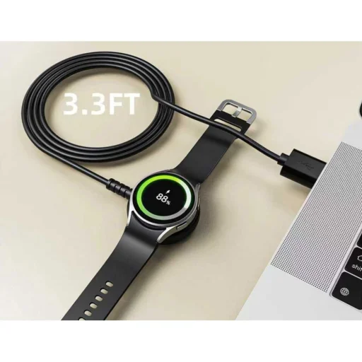 Samsung Galaxy Watch Tech-Protect MC03 Ultraboost Mágneses Töltőkábelen 100cm Fekete - 3