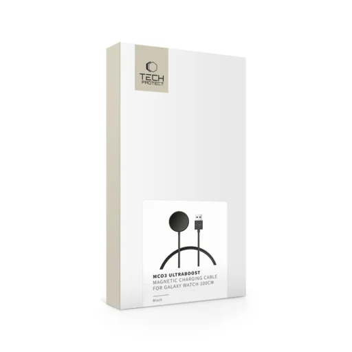 Samsung Galaxy Watch Tech-Protect MC03 Ultraboost Mágneses Töltőkábelen 100cm Fekete - 4