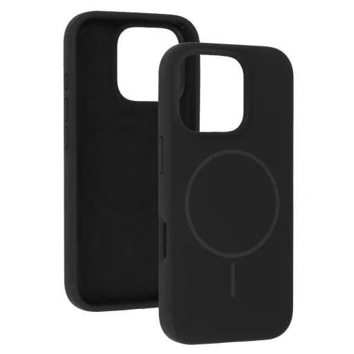 Magsafe Slim Szilikon tok iPhone 15 Pro fekete - 4