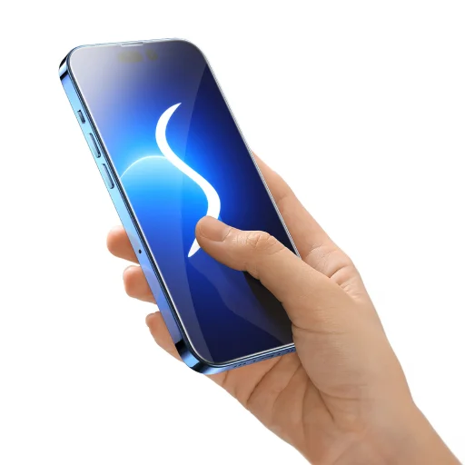 Baseus Full Screen Tempered Glass for iPhone 14 Pro Max with Speaker Cover 0.4mm + Mounting Kit - 18