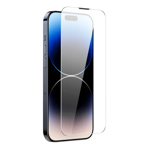 Baseus Full Screen Tempered Glass for iPhone 14 Pro Max with Speaker Cover 0.4mm + Mounting Kit - 3