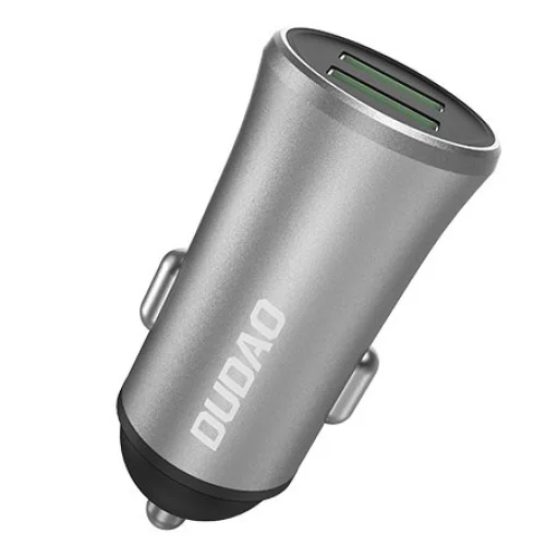 Dudao 3.4A smart car charger 2x USB silver (R6S silver) - 1