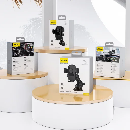 Dudao F2N+ okostelefon tartó tapadókoronggal gravitációs 360° - fekete - 2