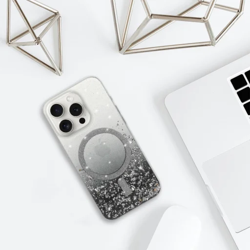 Tel Protect Moonlite Magsafe tok iPhone 13-hoz fekete átlátszó tok - 5