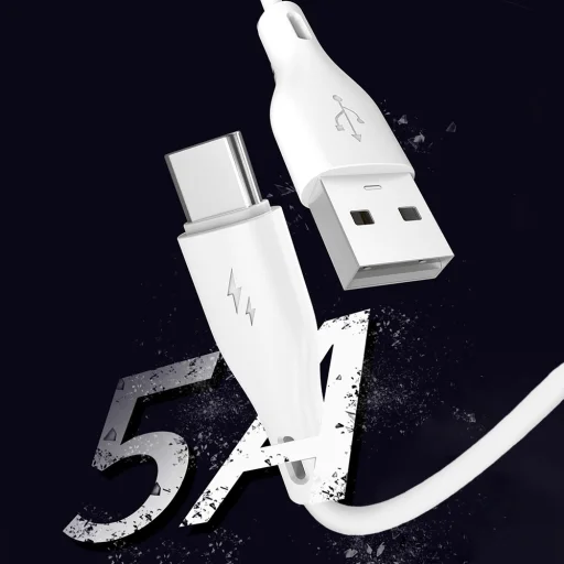 Dudao USB / USB Type C 5A 1m fehér (L2T 1m fehér) - 7