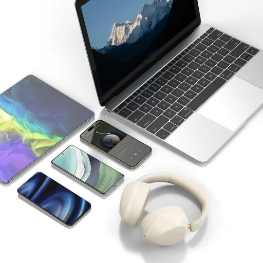 Dudao X22 Max Vezeték nélküli On-Ear Bluetooth Fejhallgató ANC-vel - Bézs - 4