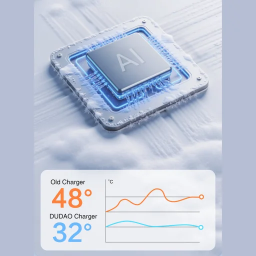 Dudao L25T USB-A - USB-C Szilikon Kábel 5A 1m - Fehér - 4