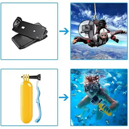  GoPro Action Camera Fekete Techsuit - Accessory Kit CamQuest 15in1 (SA15) - 5