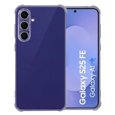 Samsung Galaxy S25 FE Smoke Black Techsuit Shockproof Clear Silicone tok