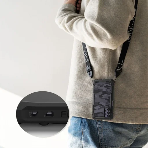 Samsung A32 5G Ringke Fusion X tok terepmintás fekete (XDSG0058) - 6