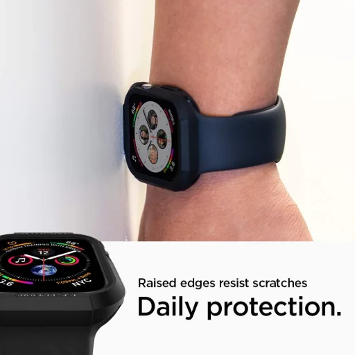 Spigen Rugged Armor puzdro na Apple Watch 3/4/5/6/7/8/SE (38/40/41 mm) čierne, bez remienka (061CS24480) - 5