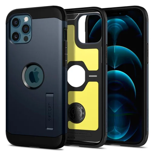 iPhone 12 Pro MAX Spigen Tough Armor tok kihajtható támasszal Metal Slate (ACS02295) - 1