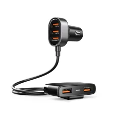 JOYROOM 5xUSB Multi port szivargyújtós autós töltő fekete (JR-CL03)