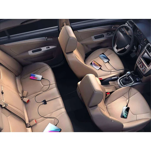 JOYROOM 5xUSB Multi port szivargyújtós autós töltő fekete (JR-CL03) - 7