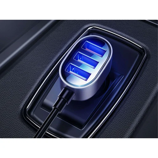 JOYROOM 5xUSB Multi port szivargyújtós autós töltő fekete (JR-CL03) - 9