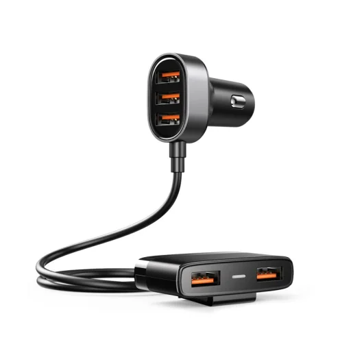 JOYROOM 5xUSB Multi port szivargyújtós autós töltő fekete (JR-CL03) - 1
