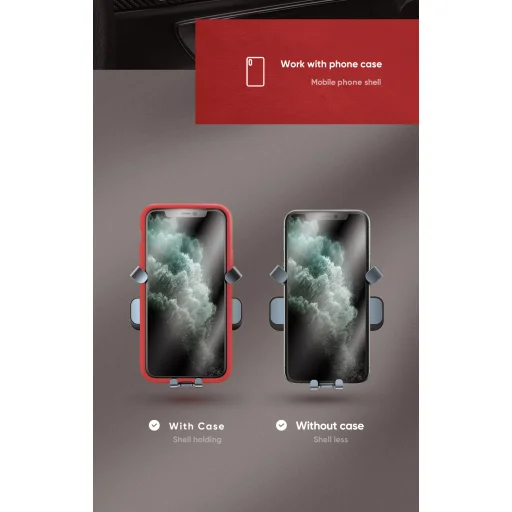 JOYROOM ZS211 Fém Gravity autós telefontartó szellőzőlamellára fekete (JR-ZS211) - 11