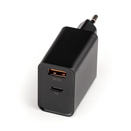 JOYROOM L-QP183 Dual Port hálózati gyorstöltő adapter 18W PD és QC 3.0 támogatással - 2