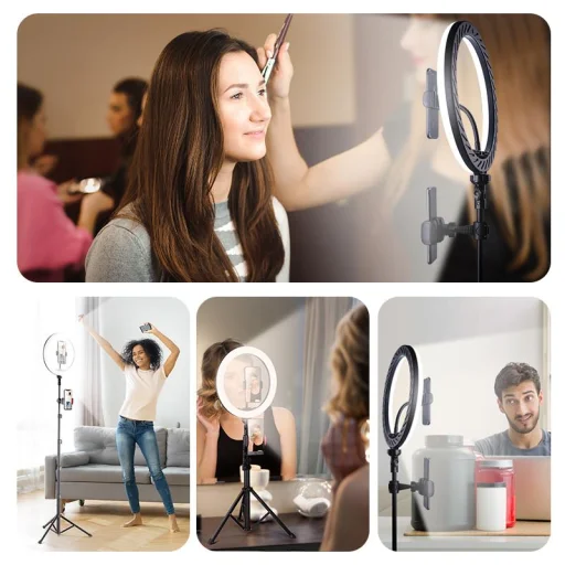 30cm LED körfény, körlámpa, ringlight fekete (JOYROOM JR-ZS228) - 7