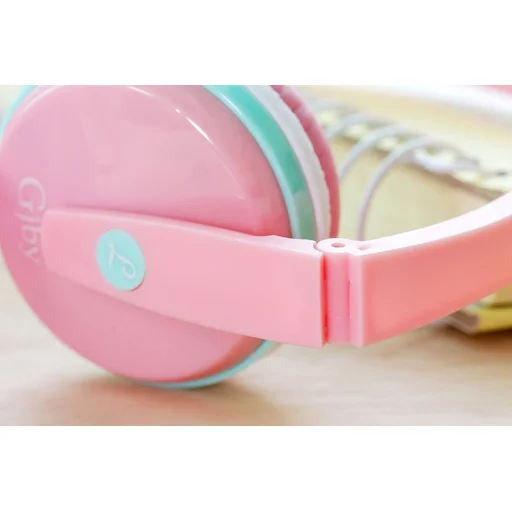 GJBY GJ-04 Extra Bass vezetékes 3.5mm audio jack fejhallgató pink - 8