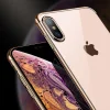 Clear Color Electroplating TPU gél tok iPhone XS / iPhone X piros thumbnail
