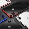 Clear Color Electroplating TPU gél tok iPhone XS / iPhone X piros thumbnail
