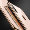 Clear Color Electroplating TPU gél tok iPhone XS / iPhone X piros thumbnail
