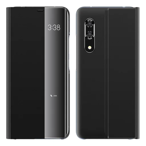 Huawei P30 Lite New Sleep Case fliptok fekete - 1